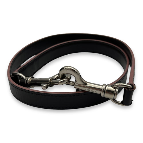 Belt Top Handle Bag Black in Calfskin, Silver hardware