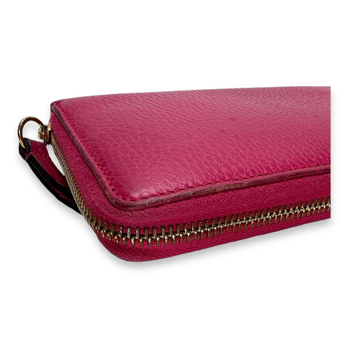 Others Wallet Long Pink in Calfskin , Gold Hardware