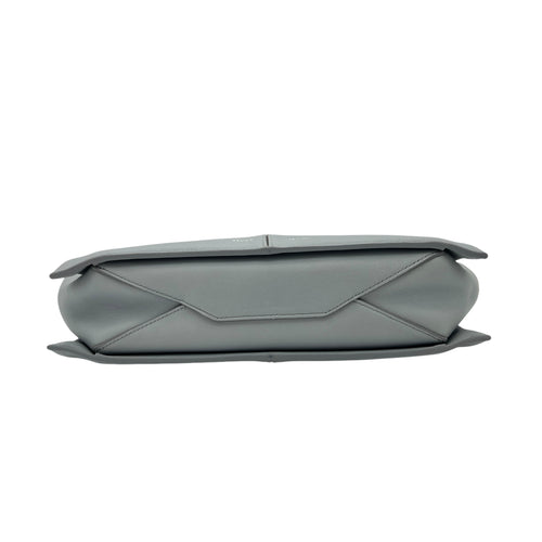 Tri-Fold Clutch in Calfskin, Silver Hardware