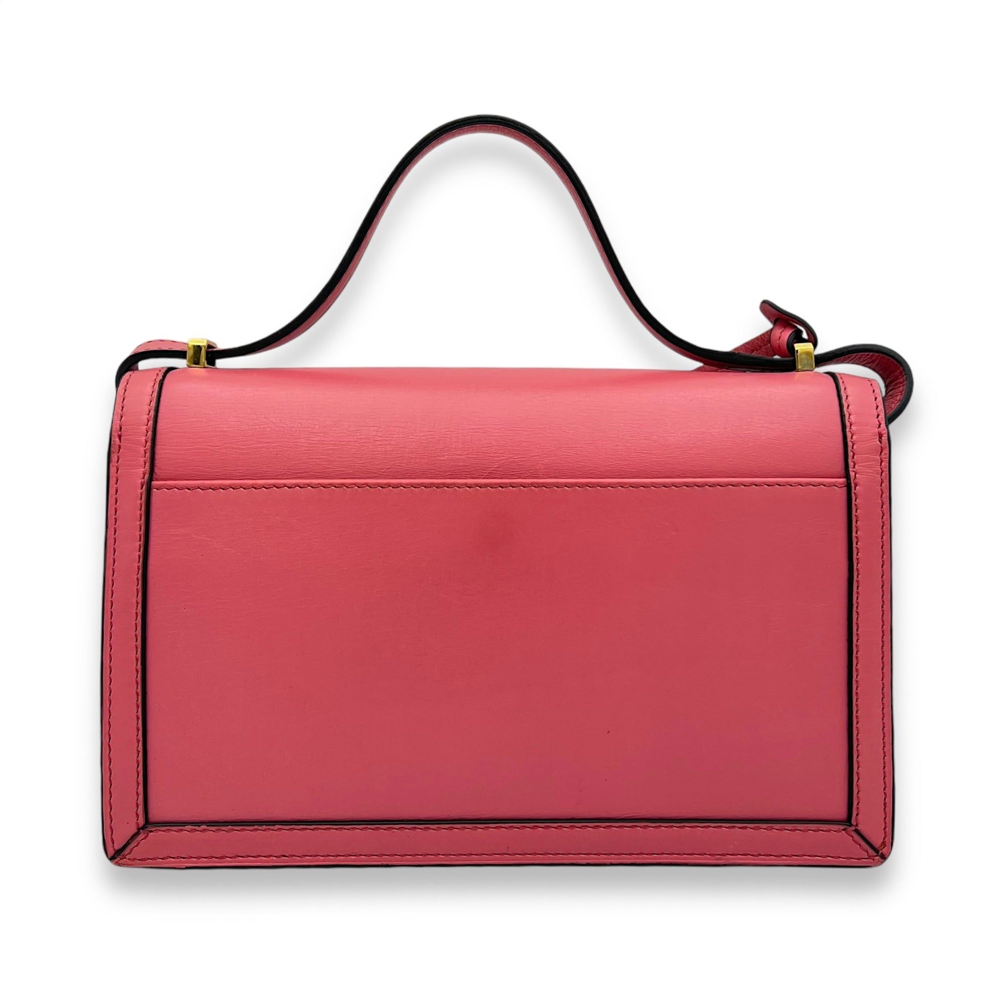 Barcelona Shoulder Bag Pink in Calfskin, Gold hardware