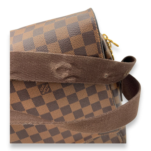 Messenger Brown in Coated Canvas, Gold hardware