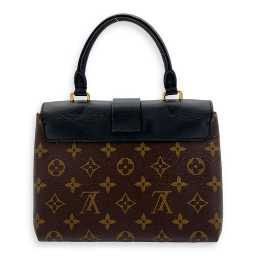 Locky BB Brown Top Handle Bag in Monogram Coated Canvas, Gold hardware