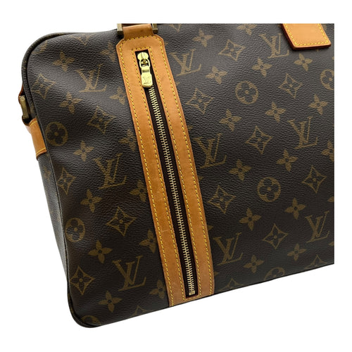 Bosphore Top Handle Bag Brown in Monogram Coated Canvas, Gold hardware