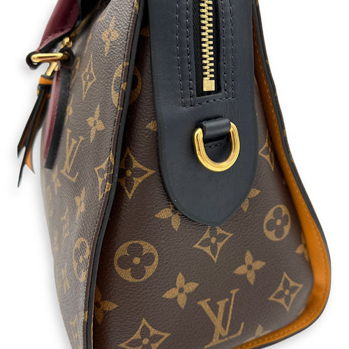 Tuileries` Top Handle Bag Brown in Monogram Coated Canvas, Gold hardware