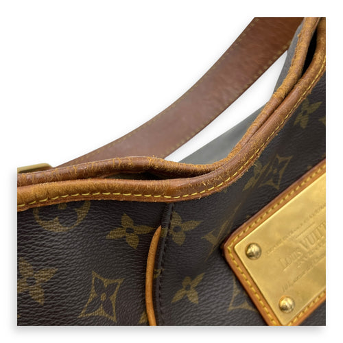 Galleria Shoulder Bag Brown in Monogram Coated Canvas, Gold hardware