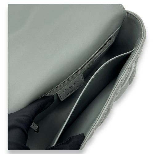Caro Medium Grey Shoulder Bag in Lambskin, Silver hardware