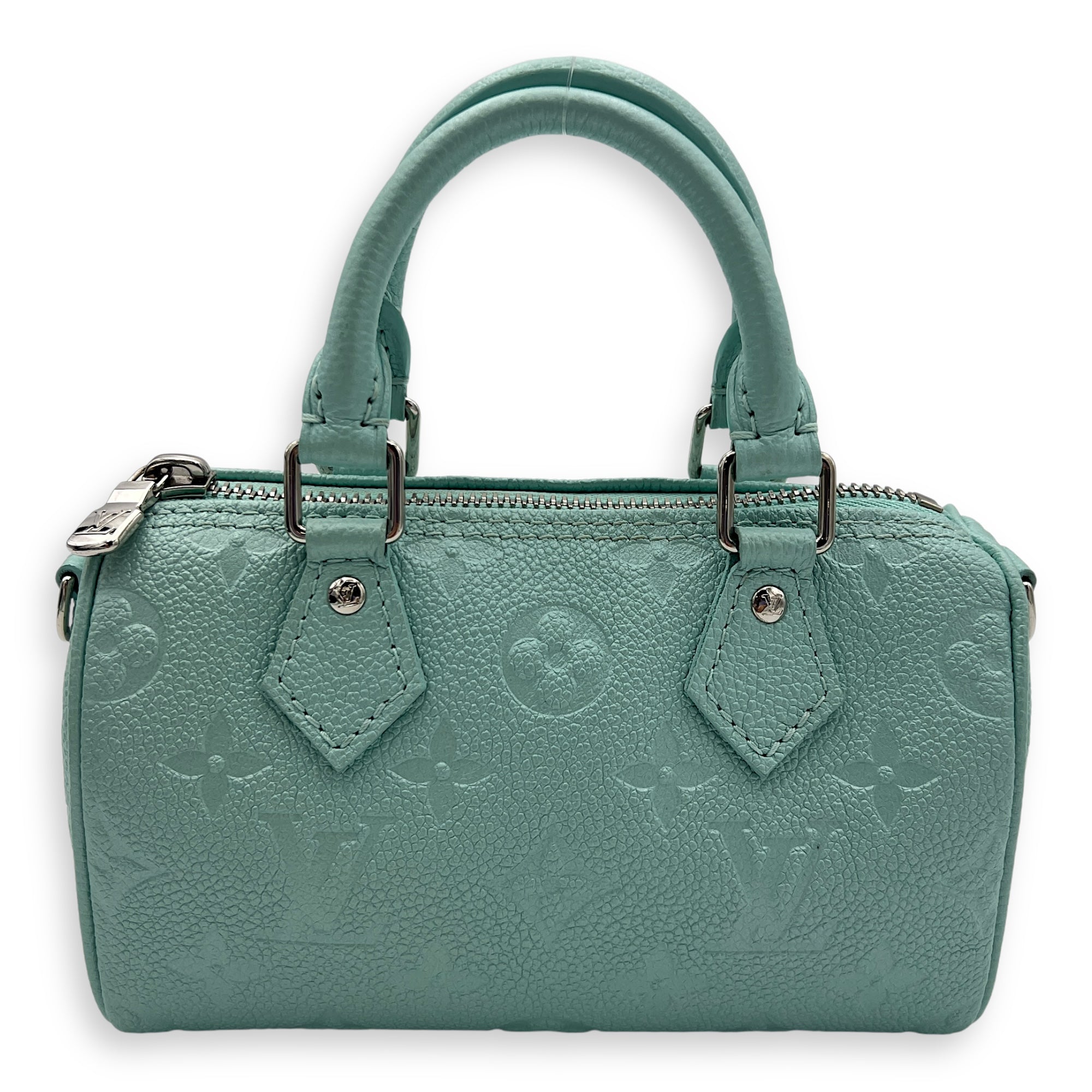 Speedy SH Lagoon Top Handle Bag in Monogram Empreinte Leather, Silver hardware