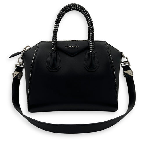 Givenchy Antigona Top Handle Bag Black in Calfskin, Silver hardware_11