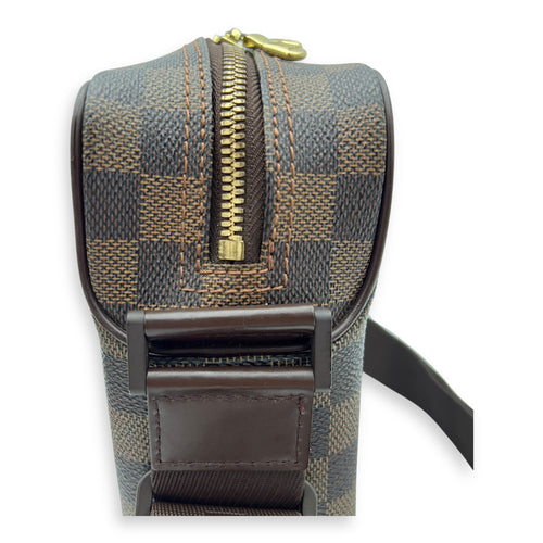 Louis Vuitton Olav Crossbody Bag PM Damier Ebene in Coated Canvas, Gold hardware_15