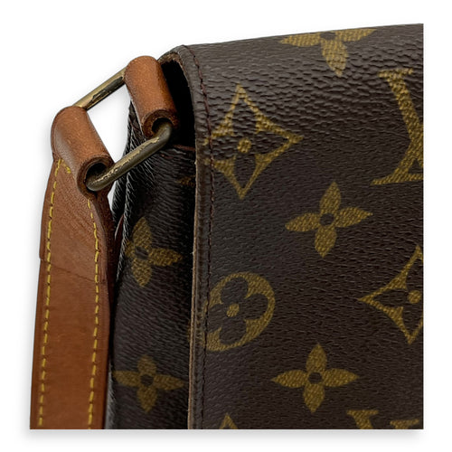 Louis Vuitton Musette Salsa Brown Crossbody Bag in Monogram Coated Canvas, Gold hardware_10