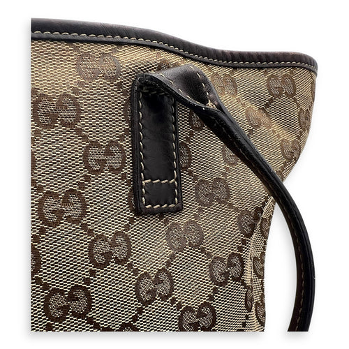 Gucci GG Tote Bag Brown in Canvas, Gold hardware_10