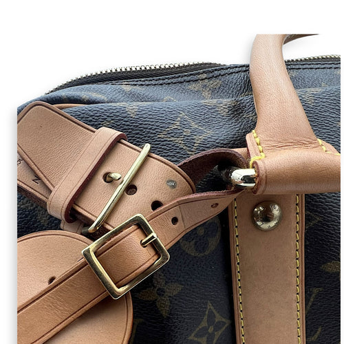 Louis Vuitton Carryall Travel Brown Top Handle Bag in Monogram Coated Canvas, Gold hardware_11