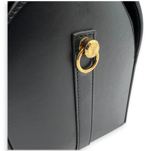 Louis Vuitton boston Top Handle Bag Black in Calfskin, Gold hardware_11