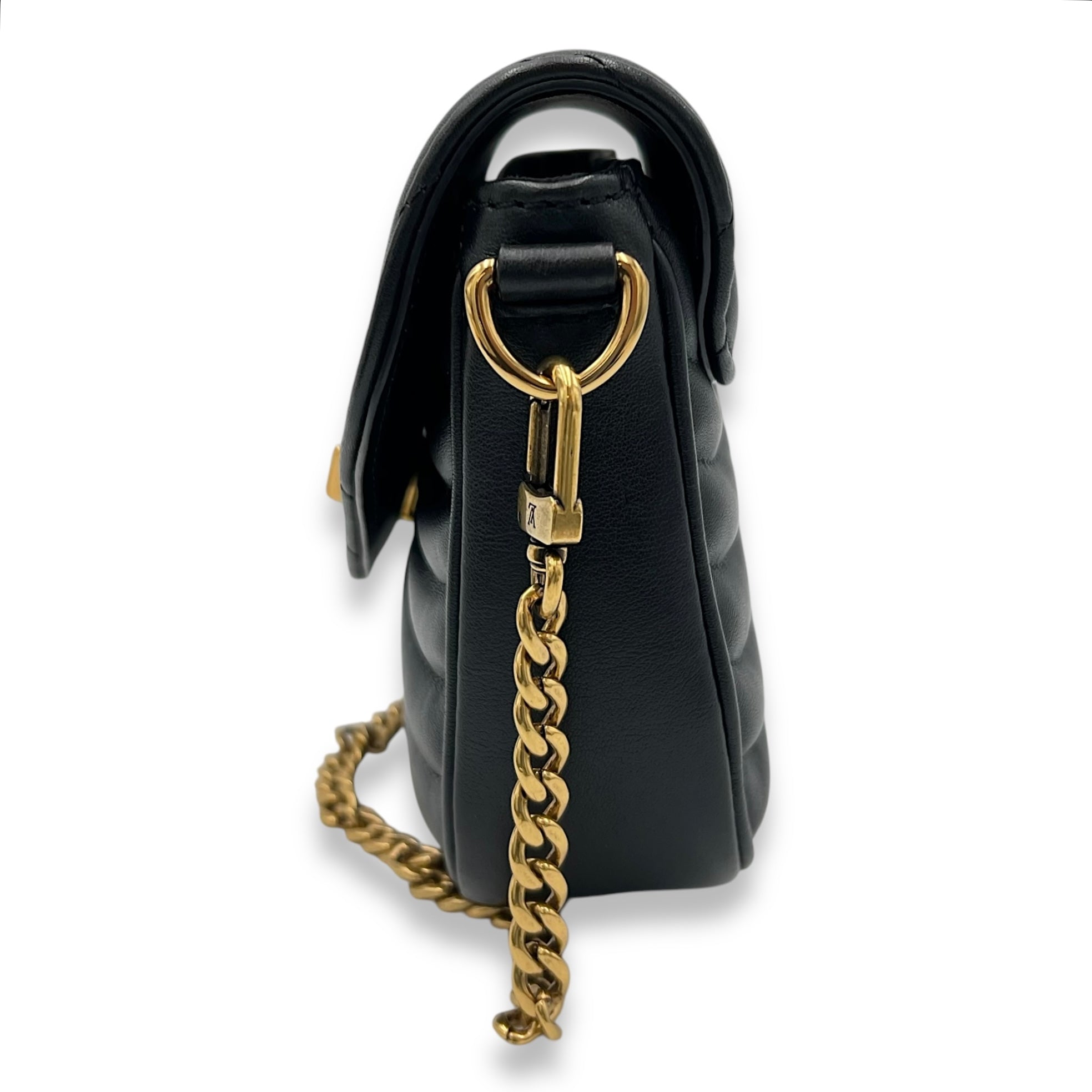 Louis Vuitton New Wave Crossbody Bag Black in Calfskin, Gold hardware_4