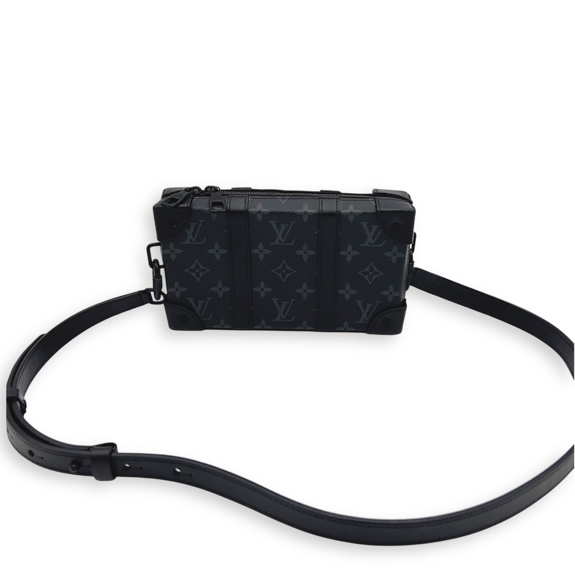 Louis Vuitton Trunk Wallet On Chain Black in Coated Canvas, Acetate hardware_9