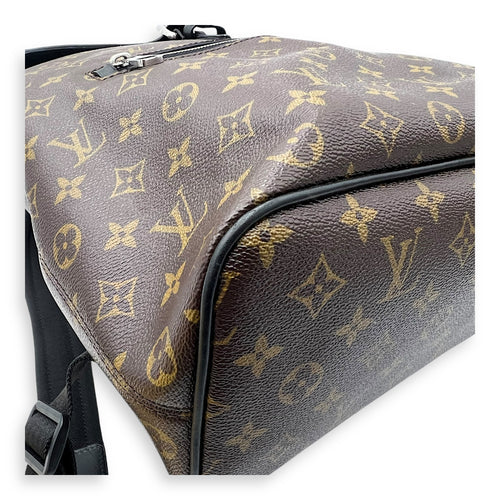 Louis Vuitton Macassar Brown Backpack in Monogram Coated Canvas, Gold hardware_11