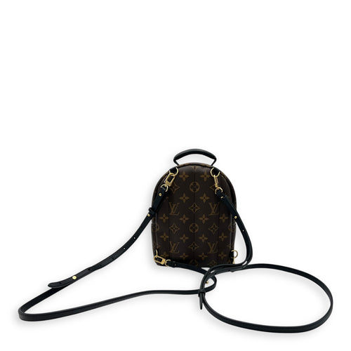 Louis Vuitton Palm Springs Backpack Brown in Monogram Coated Canvas, Gold hardware_11