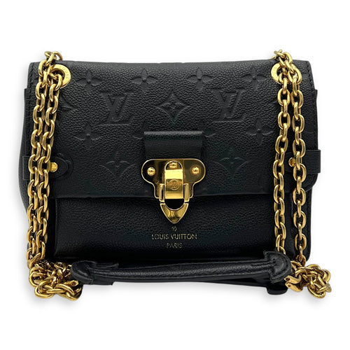 Louis Vuitton Vavin Shoulder Bag Black in Empreinte Leather, Gold hardware_11