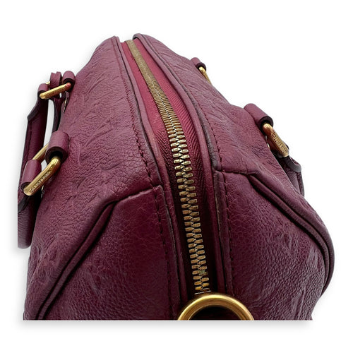 Louis Vuitton Speedy Top Handle Bag Purple in Empreinte Leather, Gold hardware_11