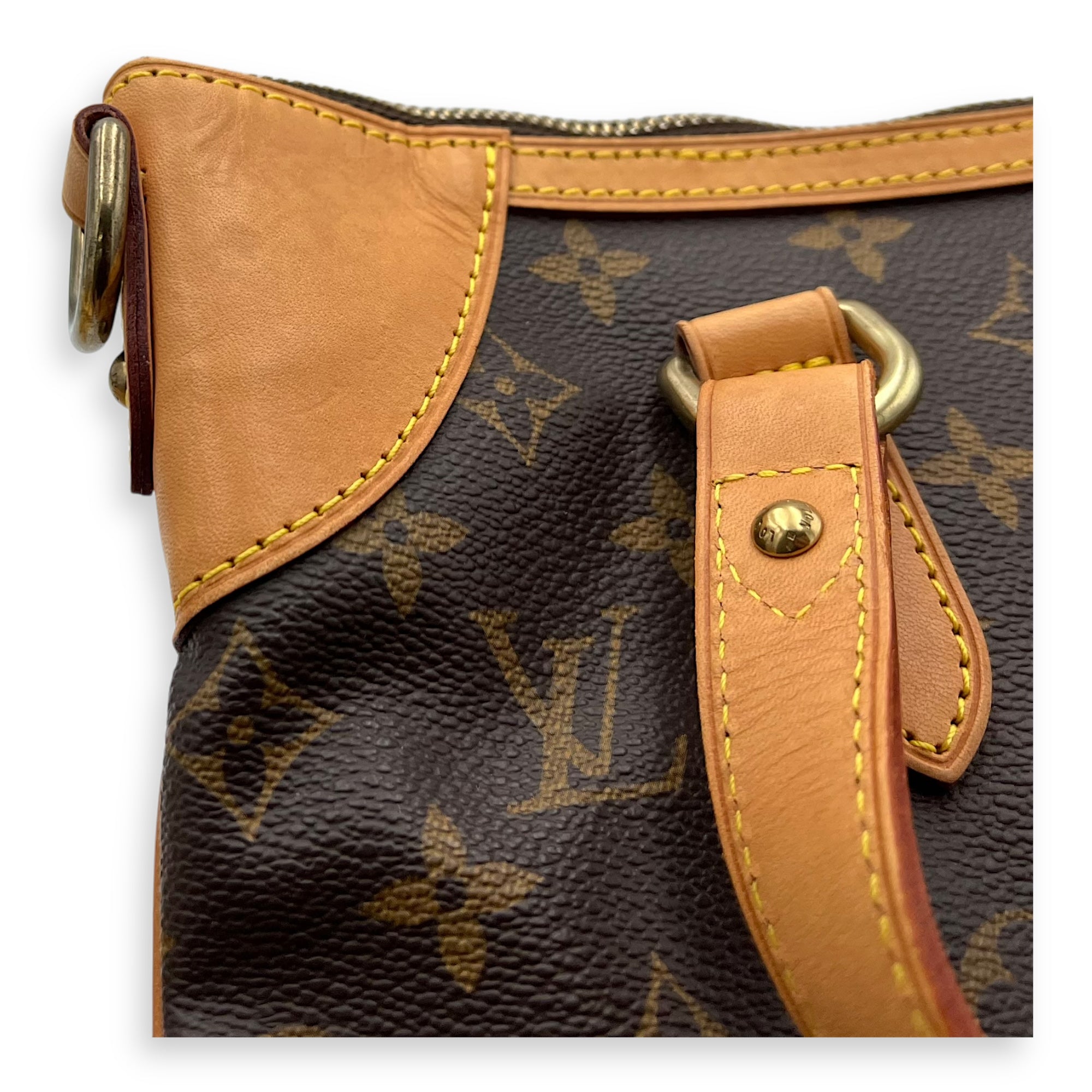 Louis Vuitton Odeon GM Brown Top Handle Bag in Monogram Coated Canvas, Gold hardware_12