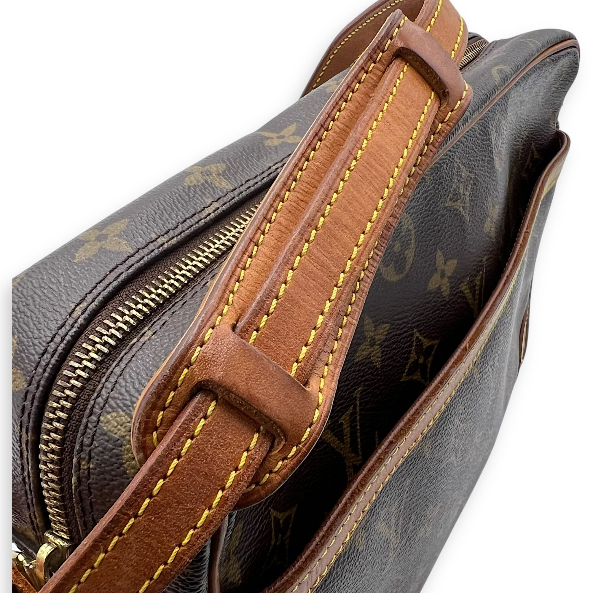 Louis Vuitton Trocadero Crossbody Bag Brown in Monogram Coated Canvas, Gold hardware_11