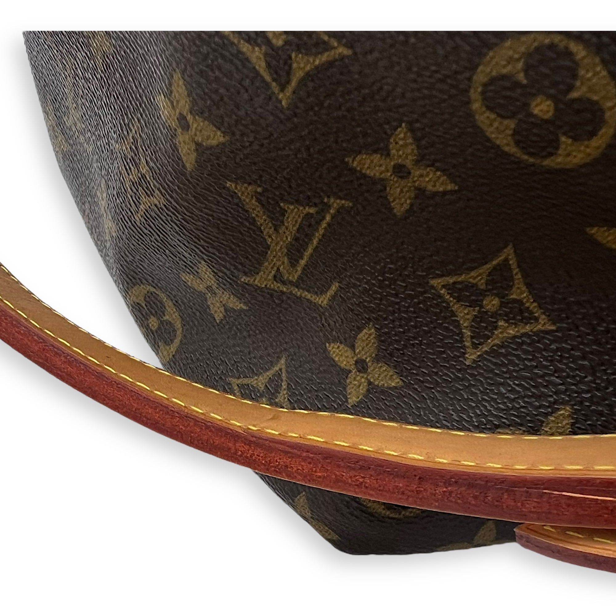 Louis Vuitton Noe Bucket Bag Petite Brown in Monogram Coated Canvas, Gold hardware_11