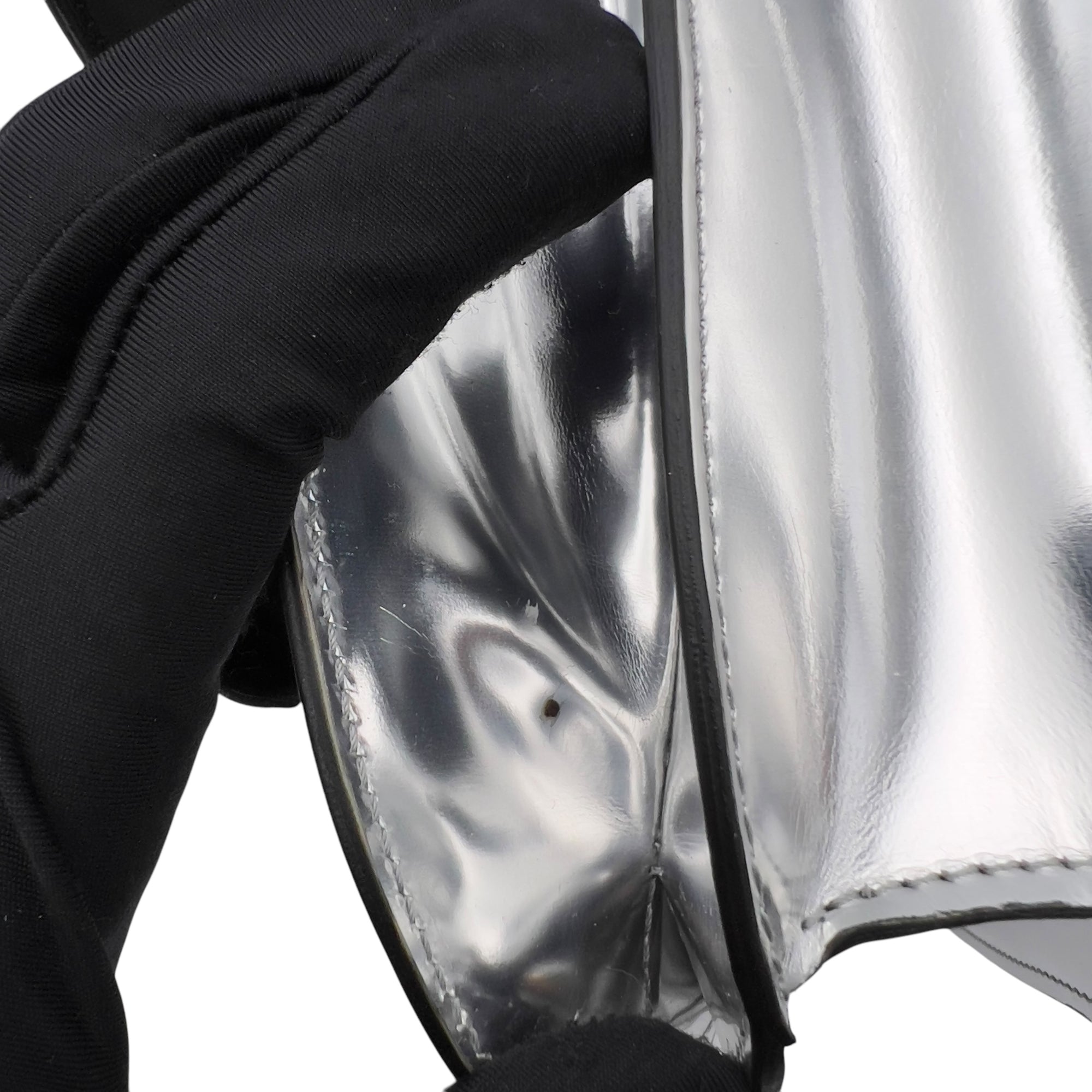 Celine Box Medium Silver Shoulder Bag in Calfskin, Silver hardware_10