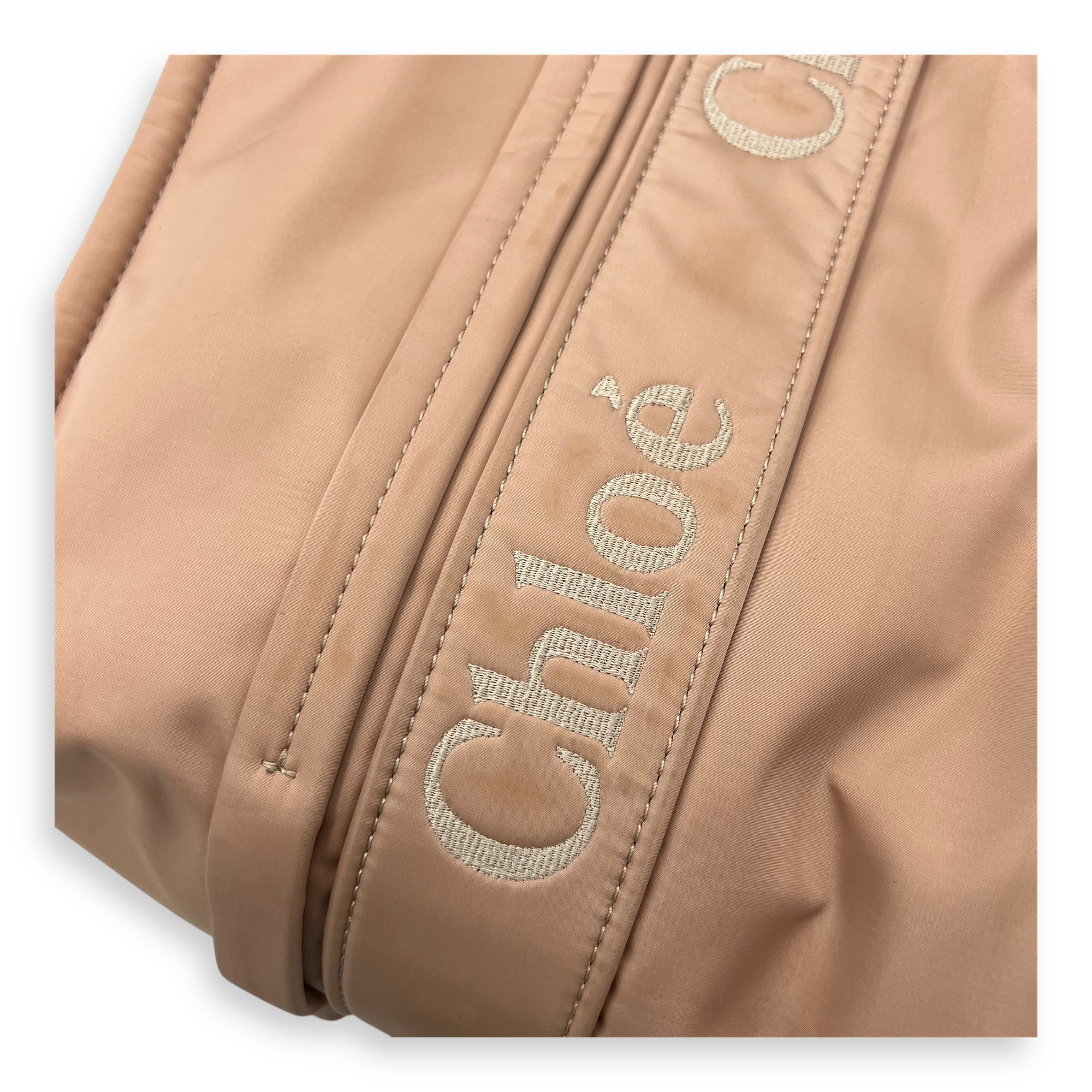 Chloé Woody Tote Bag Orange in Nylon_11