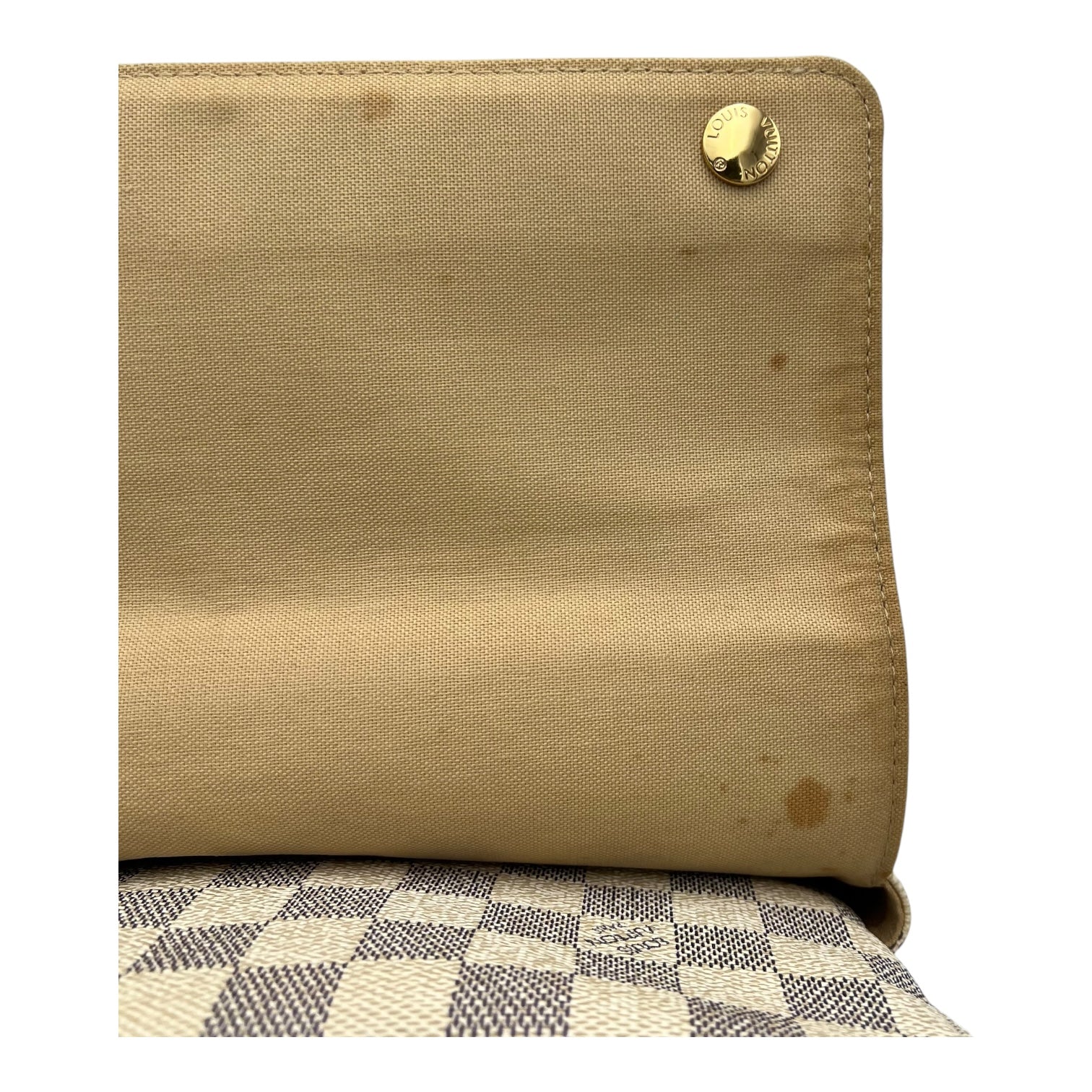 Louis Vuitton Naviglio Crossbody Bag Damier Azur in Coated Canvas, Enamel hardware_12