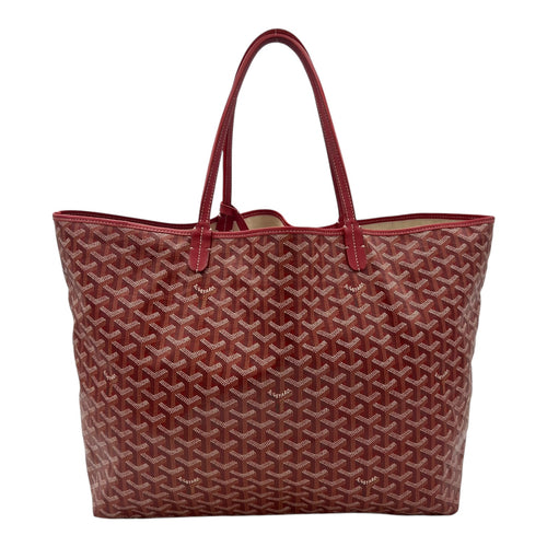 Goyard Saint Louis GM Red Tote Bag in Coated Canvas, Silver hardware_1