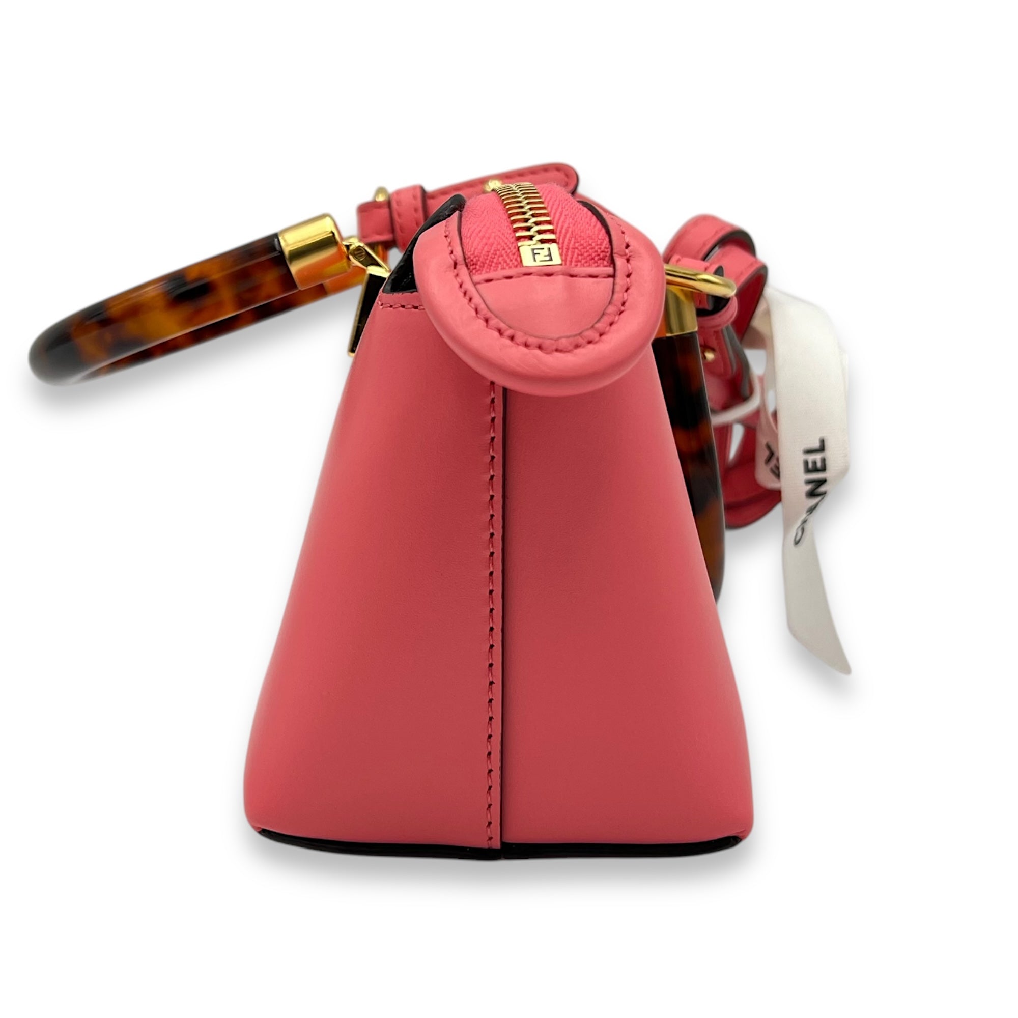 Fendi Dalia Top Handle Bag Pink in Calfskin, Gold hardware_3