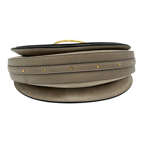 Chloé Pixie Top Handle Bag Grey in Calfskin, Gold hardware_5