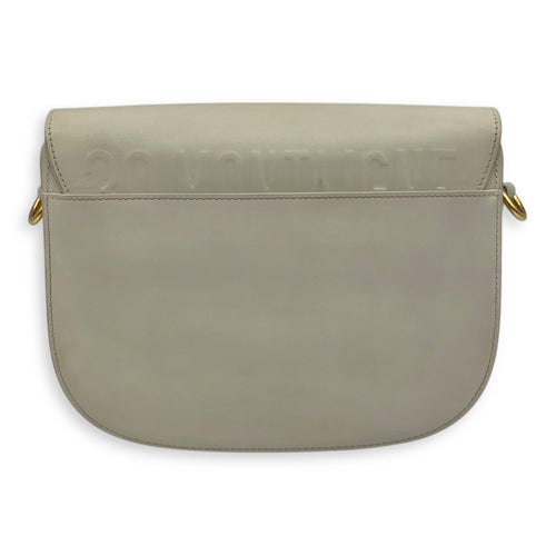 Christian Dior Bobby Crossbody Bag White in Calfskin, Gold hardware_2