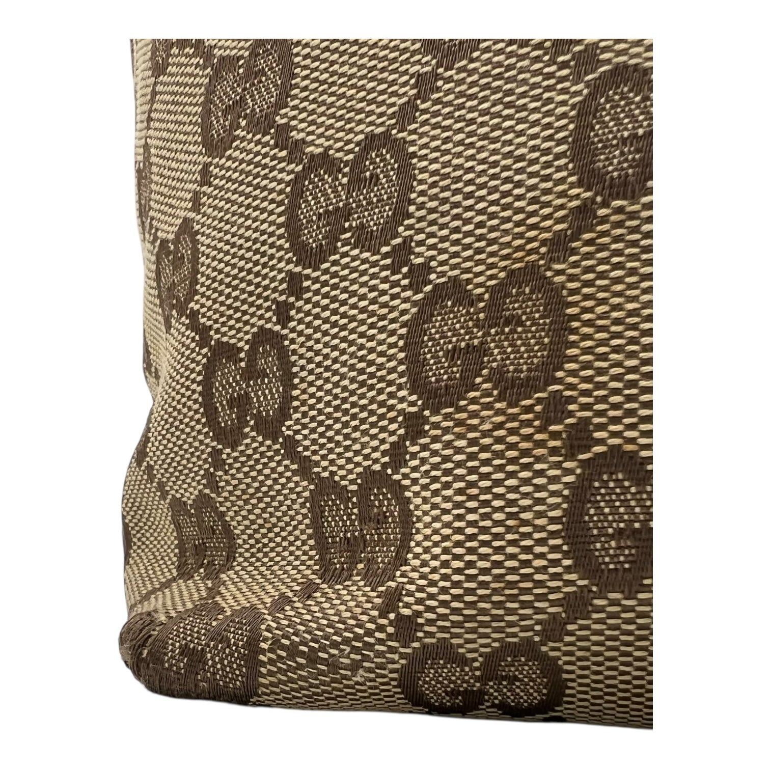 Gucci GG Brown Tote Bag in Canvas, Gold hardware_11