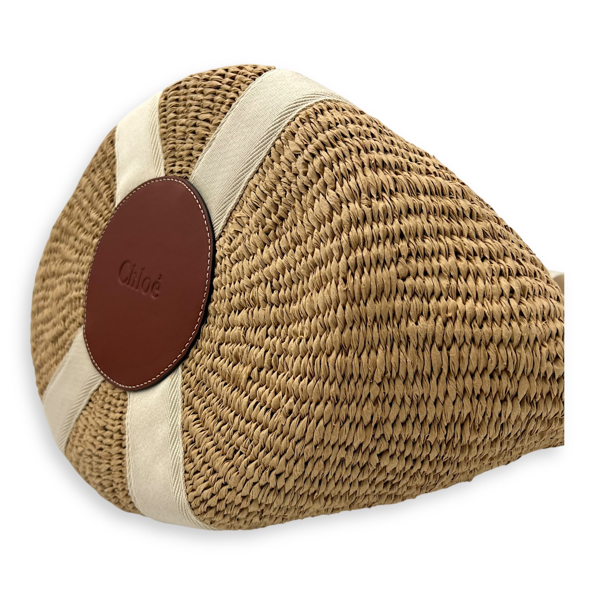 Chloé Woody Basket Brown Tote Bag in Raffia_8