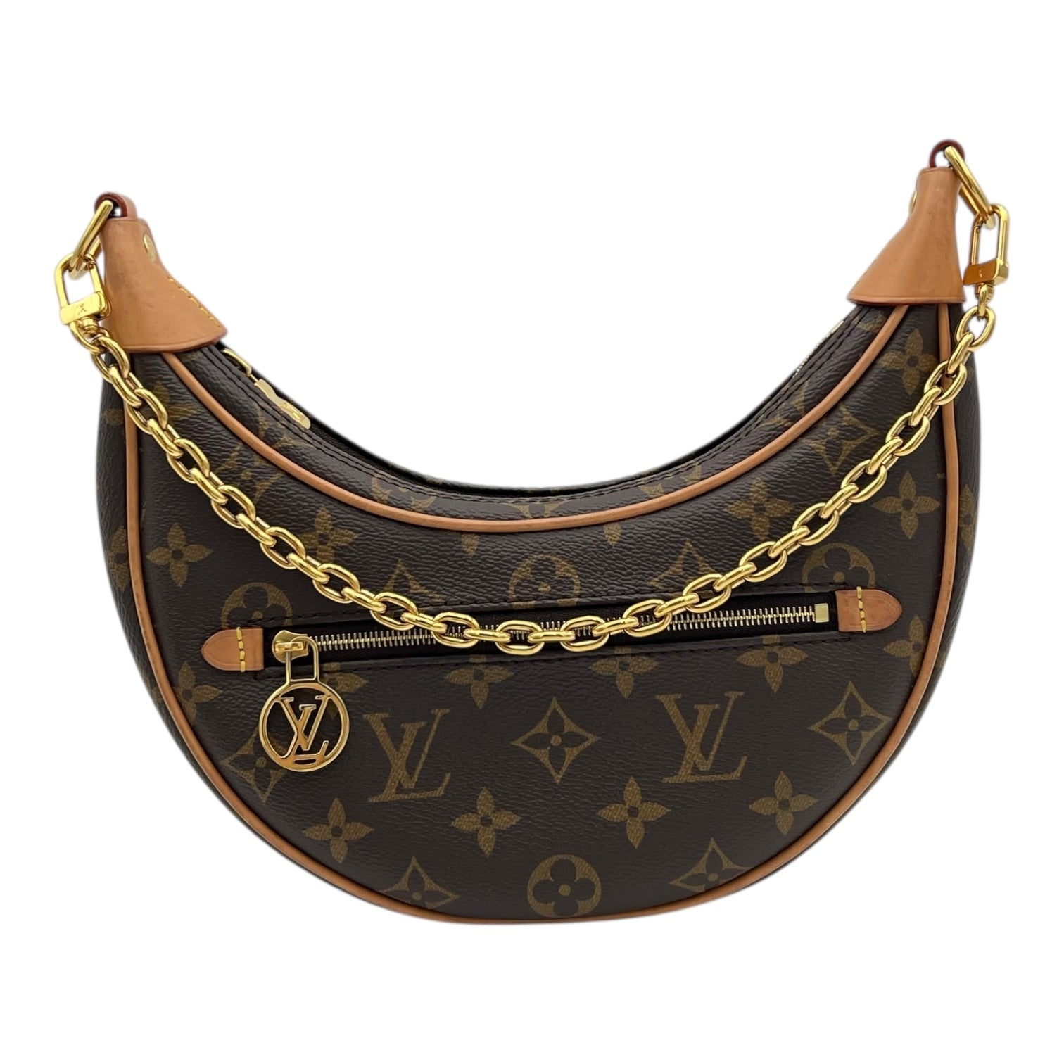 Louis Vuitton Loop Shoulder Bag Brown in Monogram Coated Canvas, Gold hardware_10