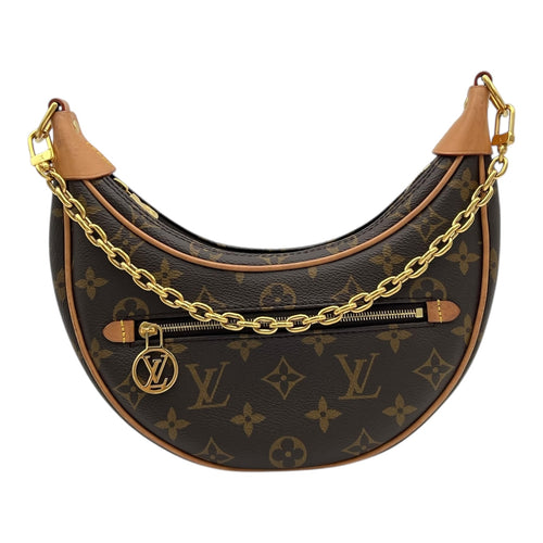 Louis Vuitton Loop Shoulder Bag Brown in Monogram Coated Canvas, Gold hardware_10