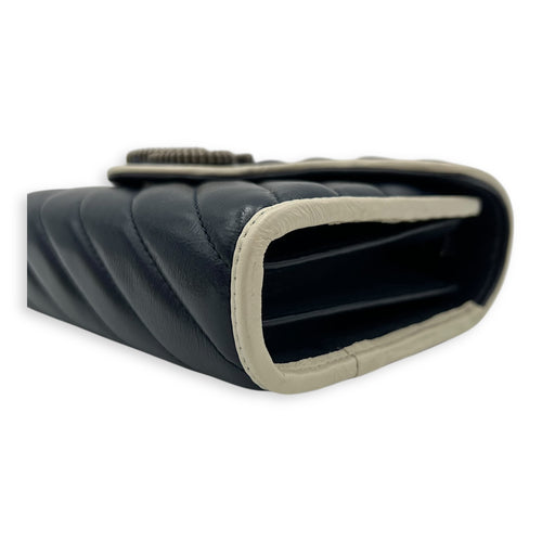 Gucci GG Marmont Wallet On Chain Blue in Calfskin, Ruthenium hardware_9
