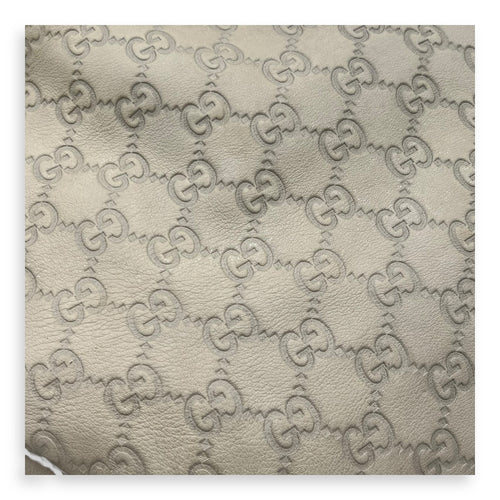 Gucci Babouska Indy White Top Handle Bag in Guccissima Leather, Gold hardware_11