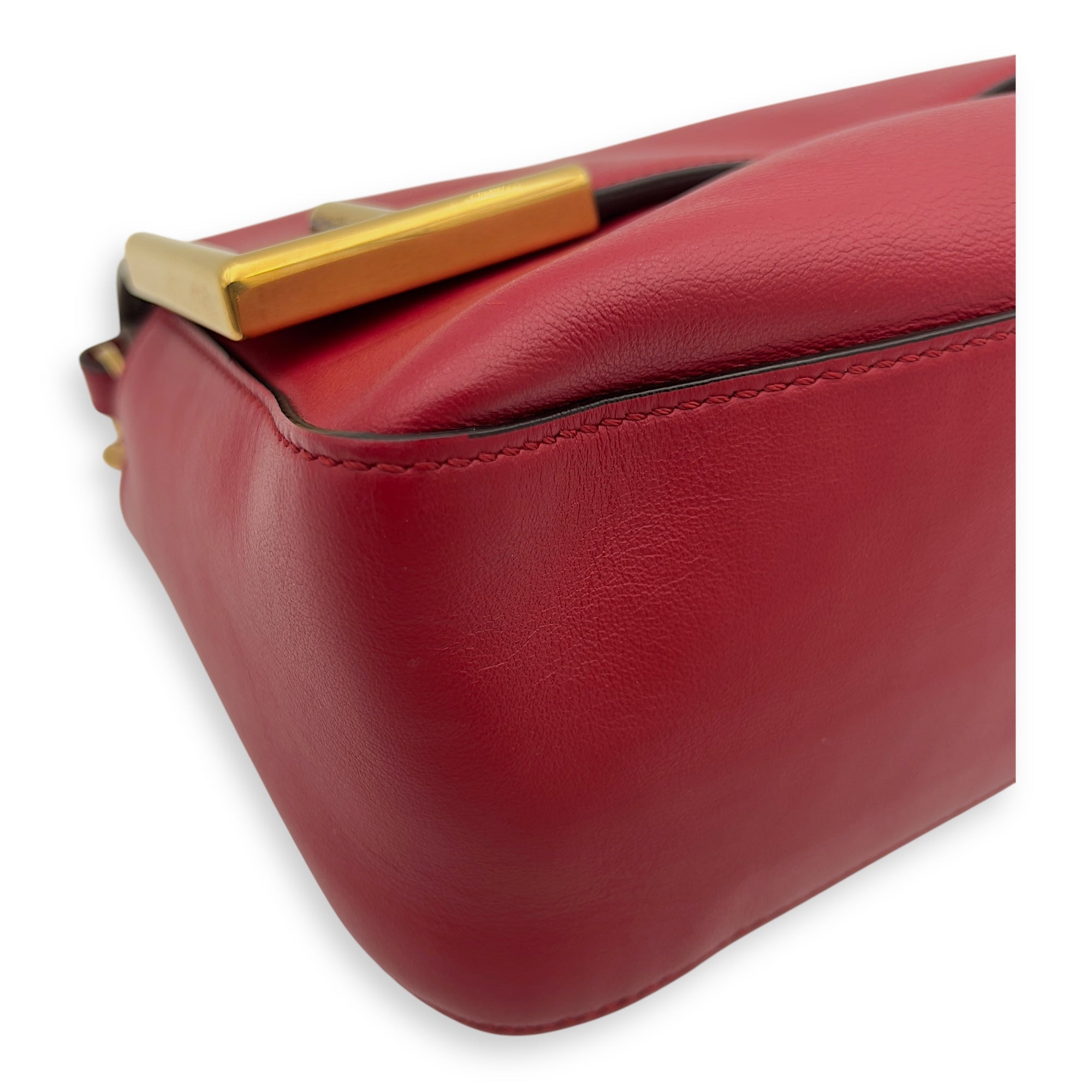 Fendi Double F Shoulder Bag Brown in Coated Canvas, Gold hardware_11