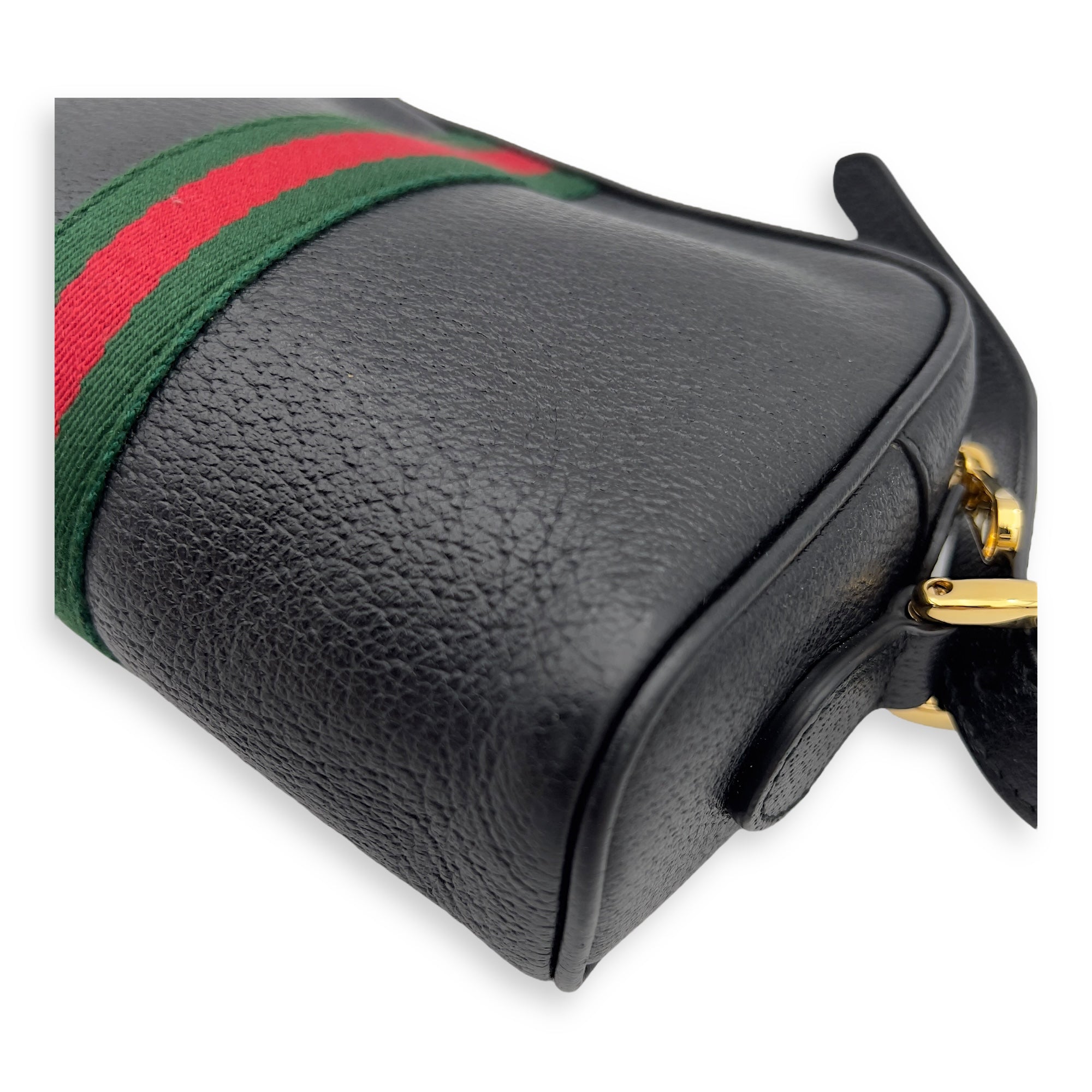Gucci Ophidia Shoulder Bag Black in Calfskin, Gold hardware_9