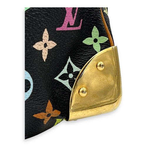 Louis Vuitton Keepall Top Handle Bag Multi-colour in Coated Canvas, Gold hardware_11