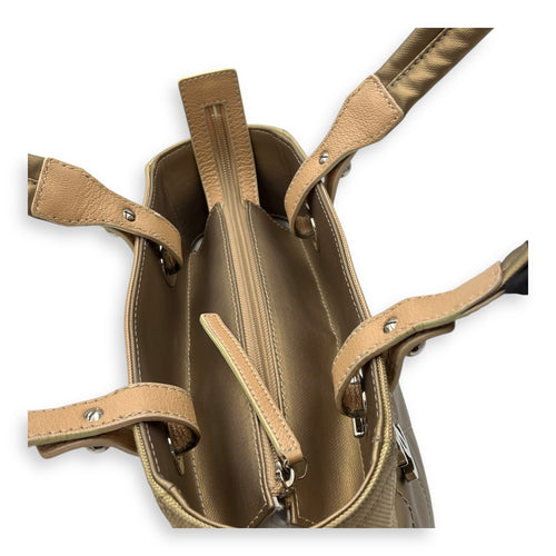 Chanel Biarritz Tote Bag Gold in Calfskin, Silver hardware_11