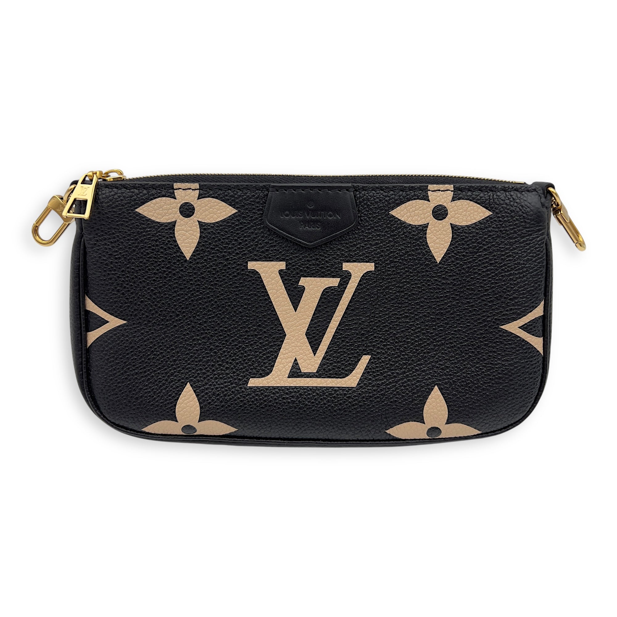 Louis Vuitton Multi-Pochette Accessoires Crossbody Bag Blue in Empreinte Leather, Gold hardware_13