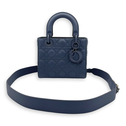 Christian Dior Lady Dior Top Handle Bag Small Ultramatte in Lambskin, Lacquered Metal hardware_9