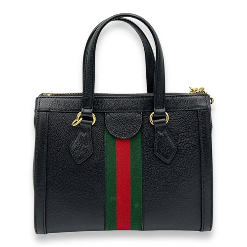 Gucci Ophidia Top Handle Bag Black in Calfskin, Gold hardware_2