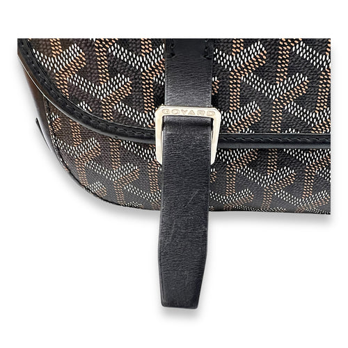 Goyard Belvedere Messenger MM Black in Coated Canvas, Silver hardware_10