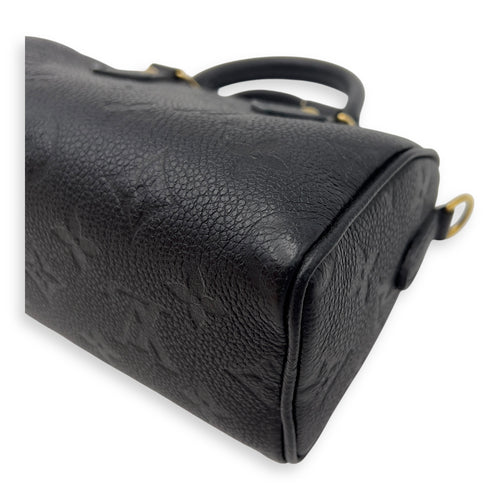 Louis Vuitton Speedy Nano Black Top Handle Bag in Monogram Empreinte Leather, Gold hardware_11