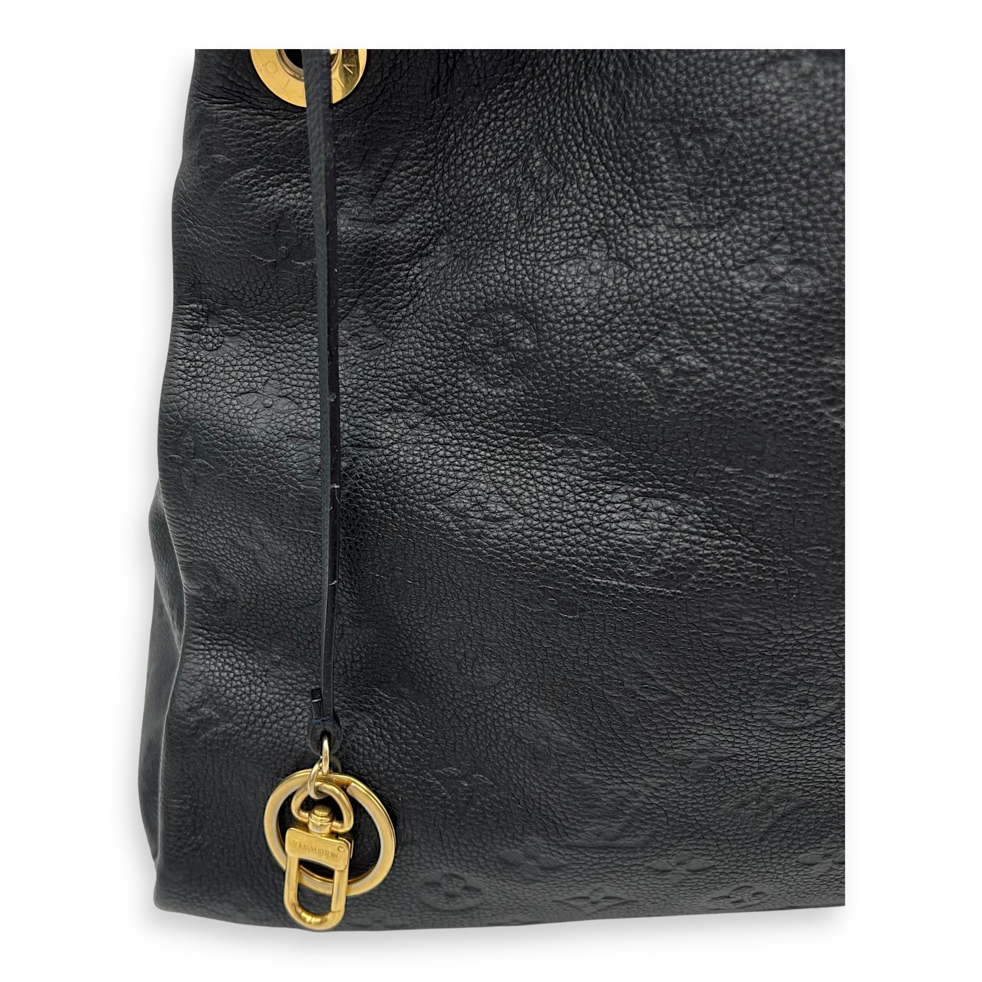 Louis Vuitton Artsy Shoulder Bag Blue in Empreinte Leather, Gold hardware_9