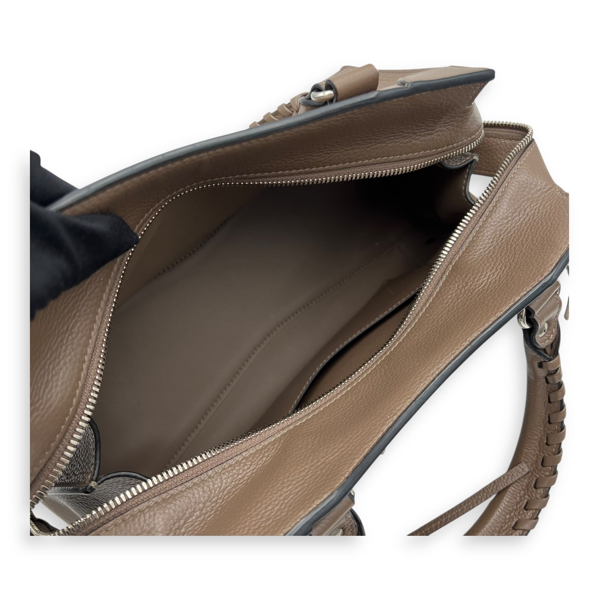 Balenciaga Neo Classic Top Handle Bag Brown in Calfskin, Silver hardware_11